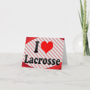 I Liebe Lacrosse Karte