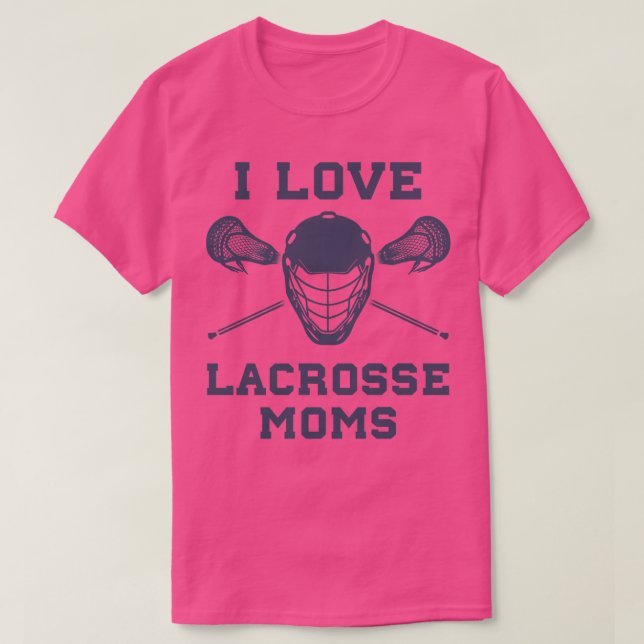 I Liebe Lacrosse Mamas Funny Lax T-Shirt (Design vorne)