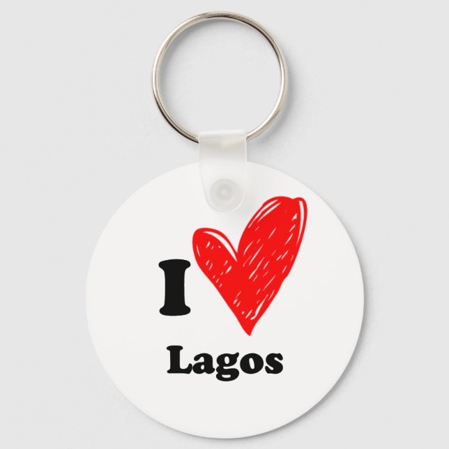 I Liebe Lagos Schlüsselanhänger (Vorderseite)