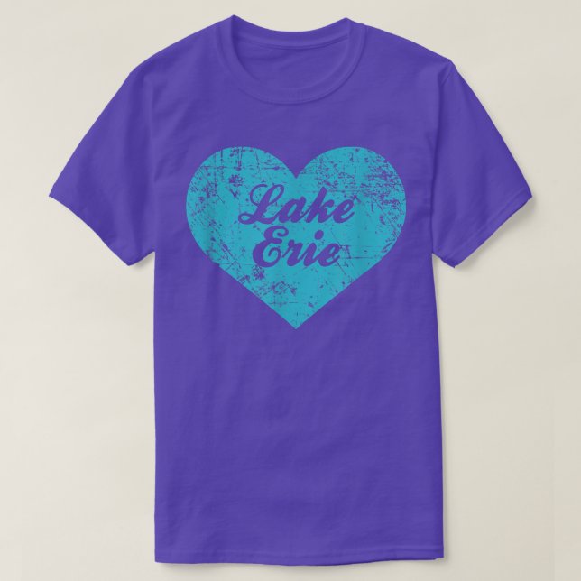 I Liebe Lake Erie , New York Camping Gift T-Shirt (Design vorne)
