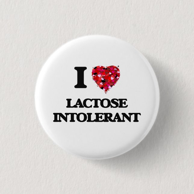 I Liebe laktoseunverträglich Button (Vorderseite)