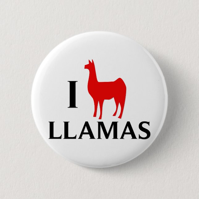 I Liebe-Lamas Button (Vorderseite)