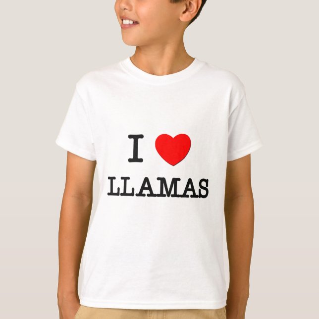 I Liebe LAMAS T-Shirt (Vorderseite)