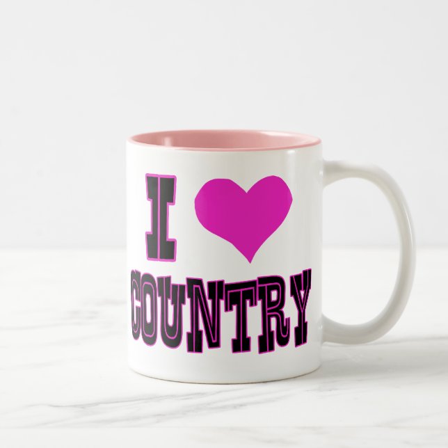 I Liebe-Land Zweifarbige Tasse (Rechts)