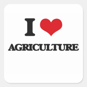 I Liebe-Landwirtschaft Quadratischer Aufkleber