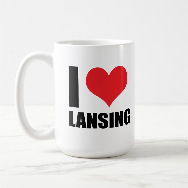 I Liebe Lansing Kaffeetasse (Links)