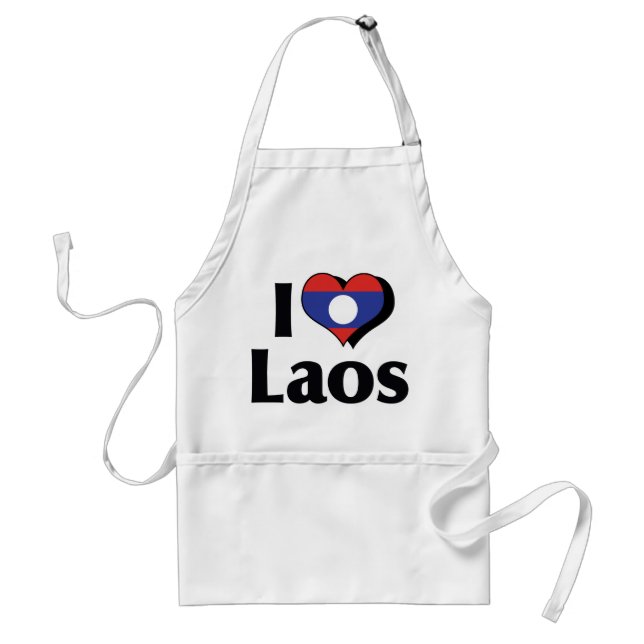 I Liebe Laos Flag Schürze (Vorne)