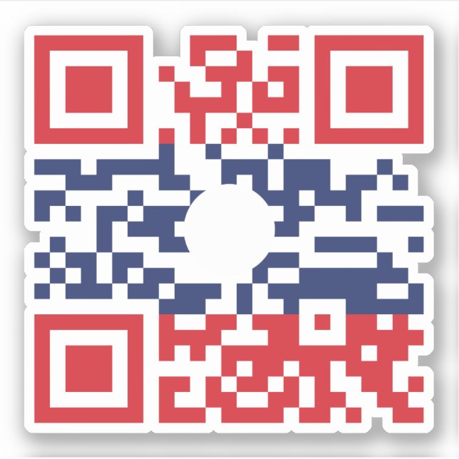 I Liebe Laos (Khoy Huk Lao) Flag QR Code | Lao Gee Aufkleber (Vorderseite)