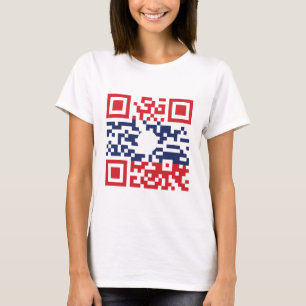 I Liebe Laos (Khoy Huk Lao) Flag QR Code   Lao Gee T-Shirt