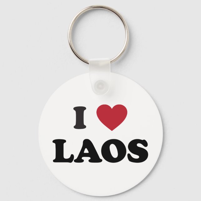 I Liebe Laos Schlüsselanhänger (Vorderseite)