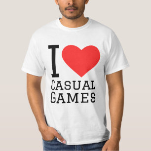 I Liebe lässiger Spiele T-Shirt