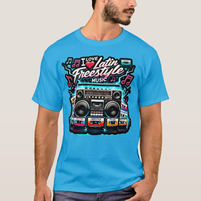 I Liebe Latin Freestyle Music T-Shirt (Vorderseite)