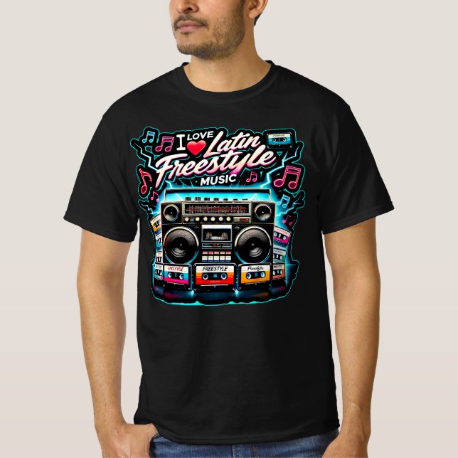 I Liebe Latin Freestyle Music T-Shirt (Vorderseite)