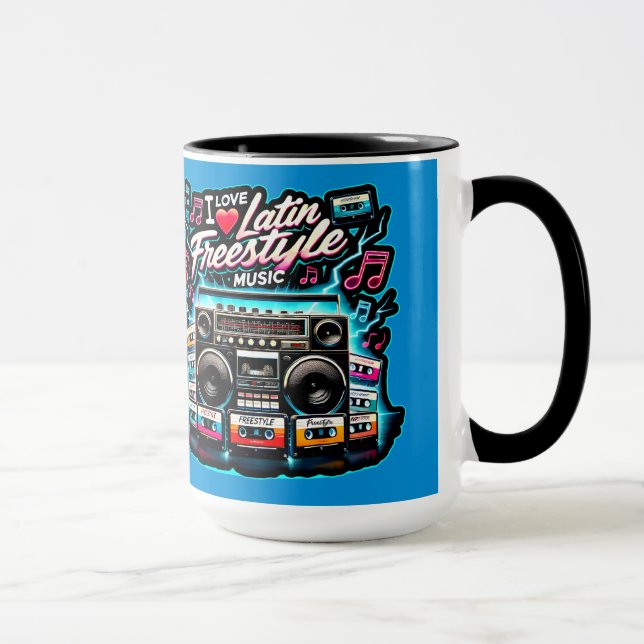 I Liebe Latin Freestyle Music Tasse (Rechts)