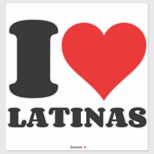 I LIEBE LATINAS AUFKLEBER (Blatt)