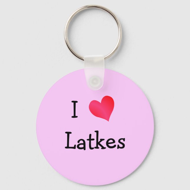 I Liebe Latkes Schlüsselanhänger (Vorderseite)
