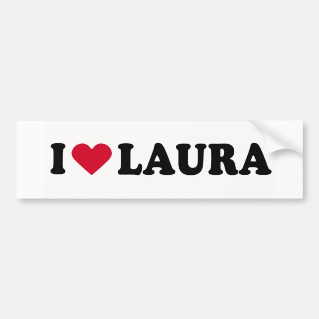 I LIEBE LAURA AUTOAUFKLEBER (Vorne)