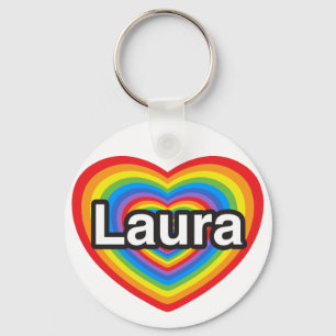 I Liebe Laura. Liebe I Sie Laura. Herz Schlüsselanhänger
