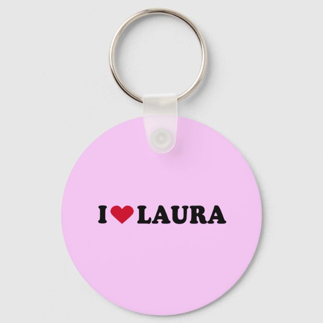 I LIEBE LAURA SCHLÜSSELANHÄNGER (Vorderseite)