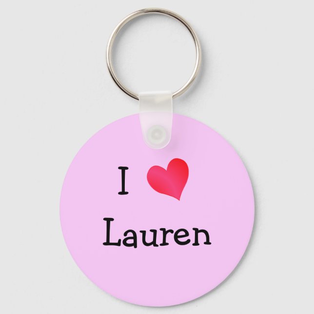 I Liebe Lauren Schlüsselanhänger (Vorderseite)