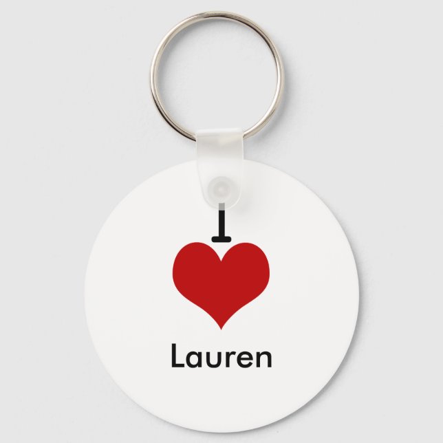 I Liebe Lauren Schlüsselanhänger (Vorderseite)