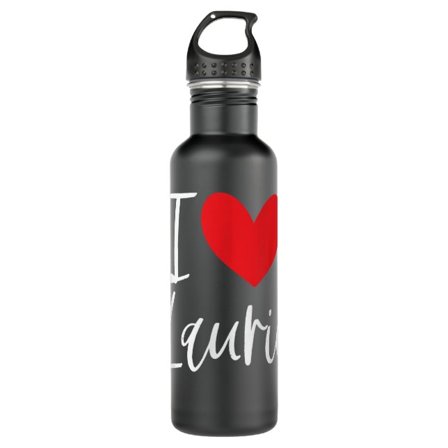 I Liebe Laurie Name Personalisiert Girl BESTE FREU Edelstahlflasche (Vorderseite)