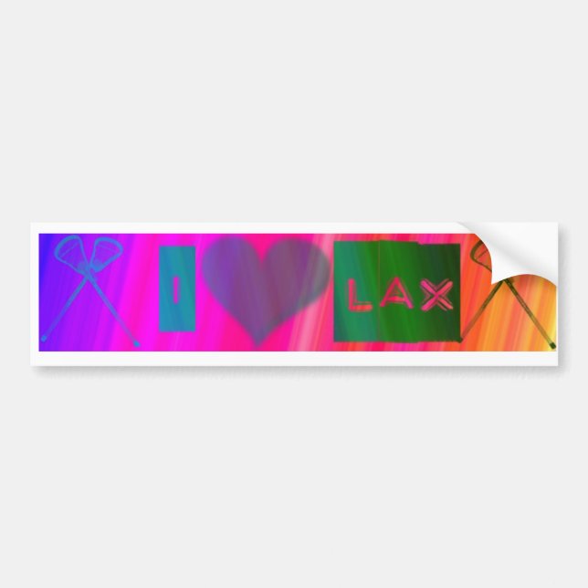 I Liebe LAX (Lacrosse) Autoaufkleber (Vorne)