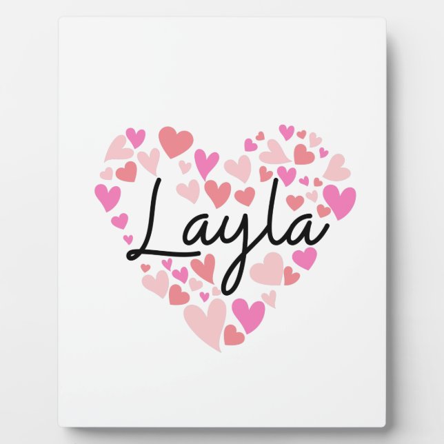 I Liebe Layla Fotoplatte (Vorderseite)