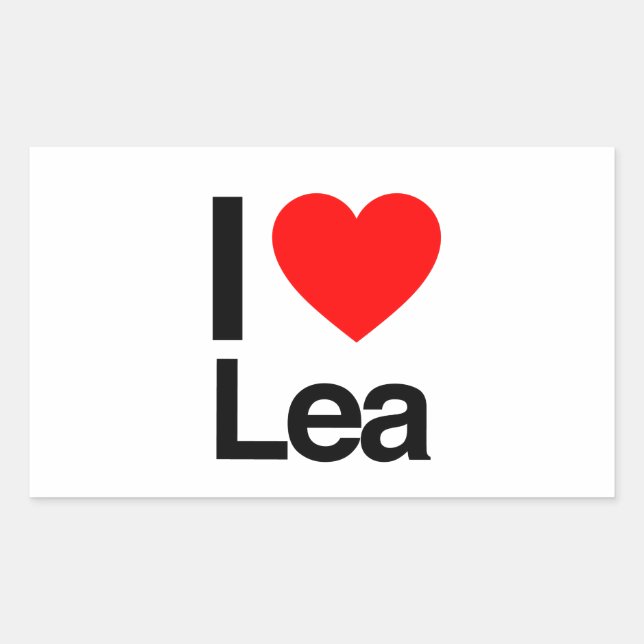 i Liebe lea Rechteckiger Aufkleber (Vorderseite)