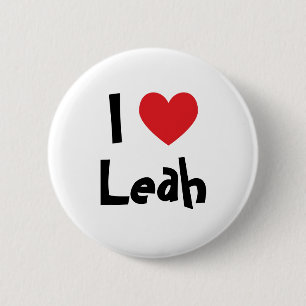 I Liebe Leah Button