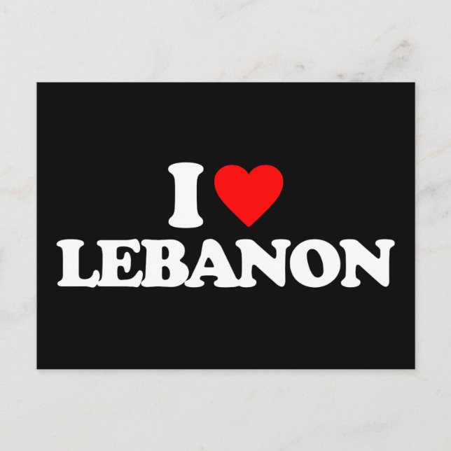 I LIEBE LEBANON POSTKARTE (Vorderseite)