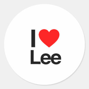i LIEBE LEE Runder Aufkleber