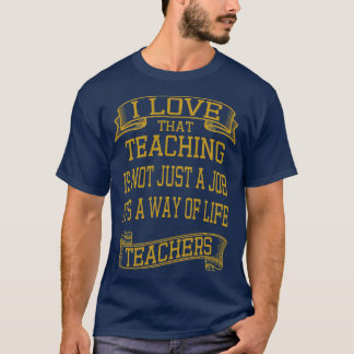 I Liebe Lehren Vintagen Stils T-Shirt