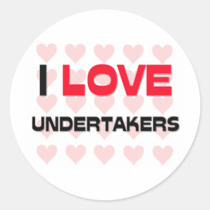 I LIEBE-LEICHENBESTATTER RUNDER AUFKLEBER