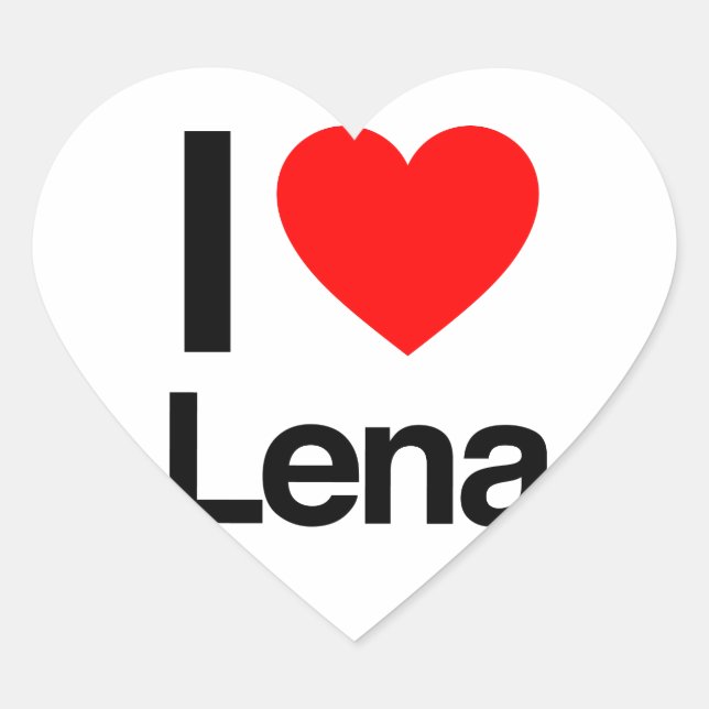 i Liebe lena Herz-Aufkleber (Vorderseite)