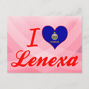 I Liebe Lenexa, Kansas Postkarte