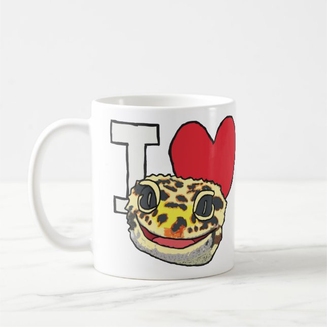 I Liebe Leopard Geckos Kaffeetasse (Links)