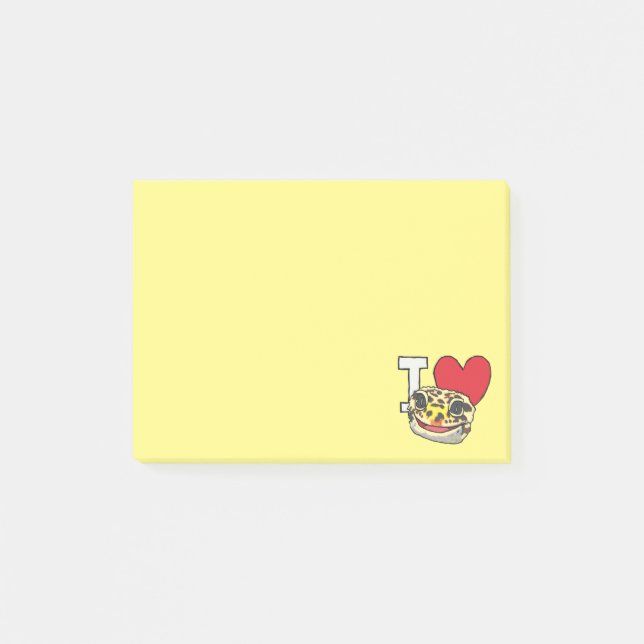 I Liebe Leopard Geckos Post-it Klebezettel (Vorderseite)
