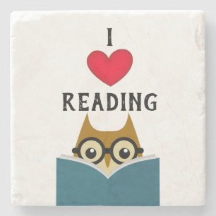 I Liebe Lesen Steinuntersetzer