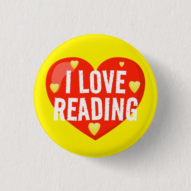 I Liebe Lesen von Klassenzimmern Lesen Belohnung Button (Vorderseite)