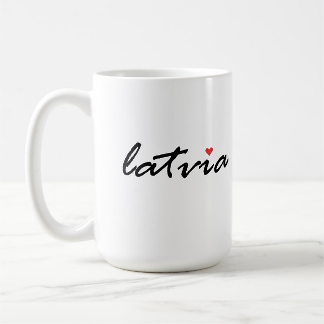 I Liebe Lettland Kaffeetasse (Links)