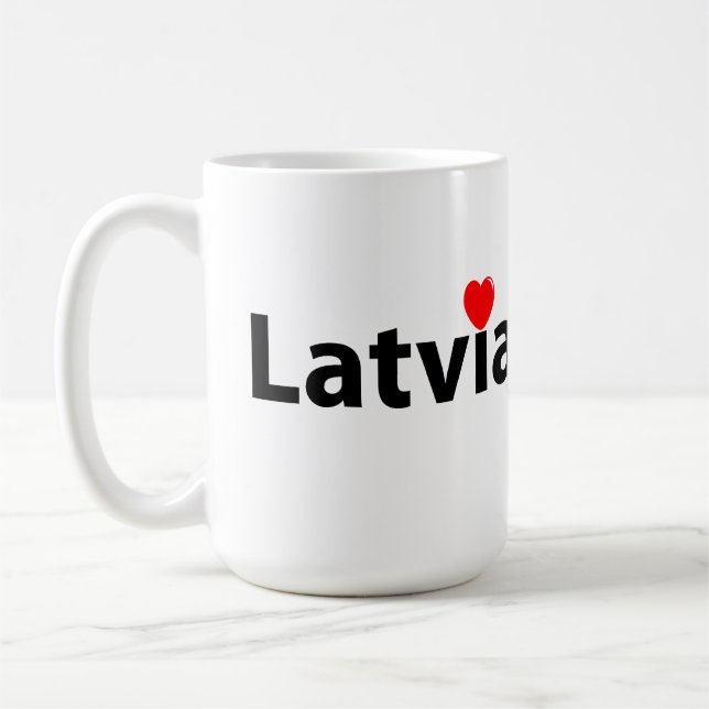 I Liebe Lettland Kaffeetasse (Links)