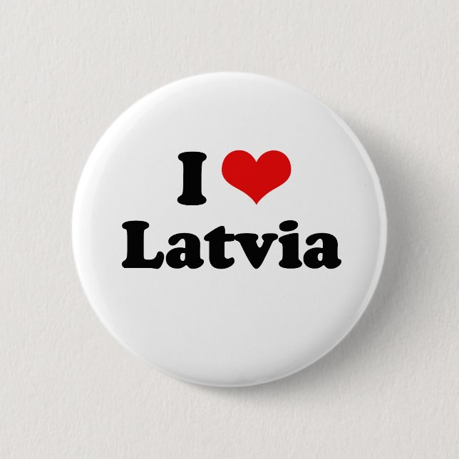 I Liebe-Lettland-T-Shirt Button (Vorderseite)