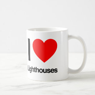 i Liebe Leuchttürme Kaffeetasse