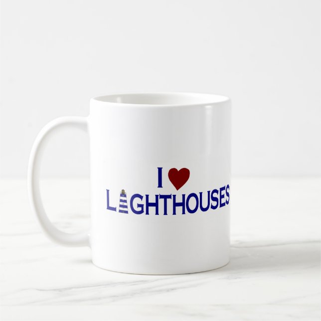 I Liebe-Leuchttürme Kaffeetasse (Links)