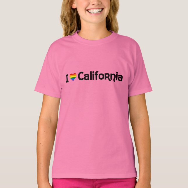 I Liebe LGBT California Staat T - Shirt (Vorderseite)