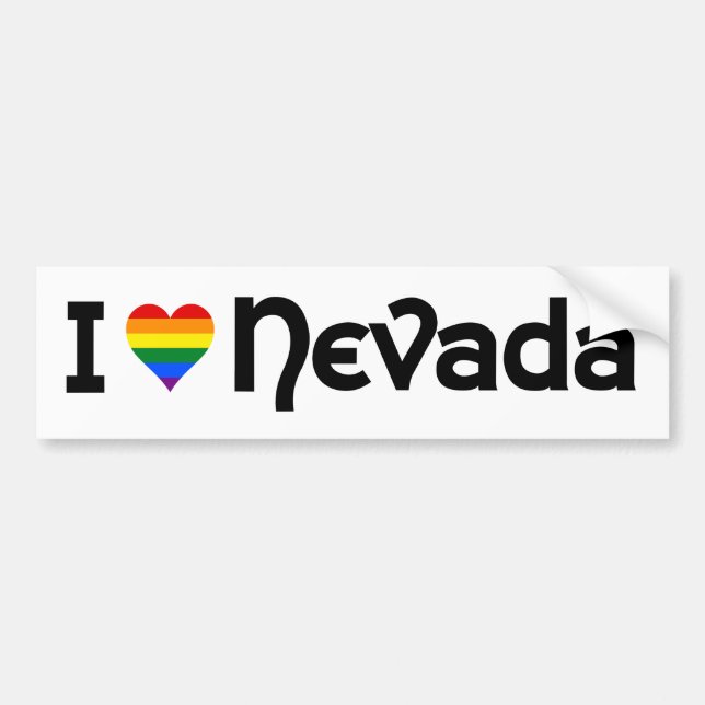 I Liebe LGBT Nevada Staat Autoaufkleber (Vorne)
