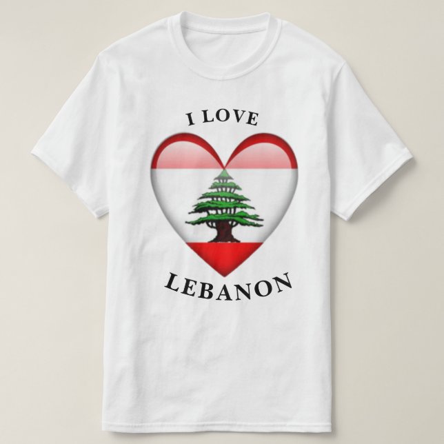 I Liebe Libanon T-Shirt (Design vorne)