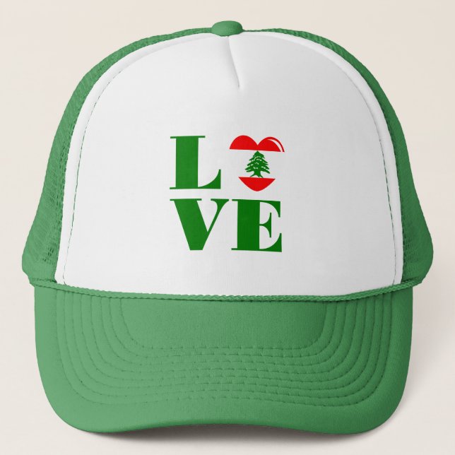 I Liebe Libanon Truckerkappe (Vorderseite)