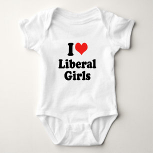 I LIEBE LIBERAL GIRLS BABY STRAMPLER